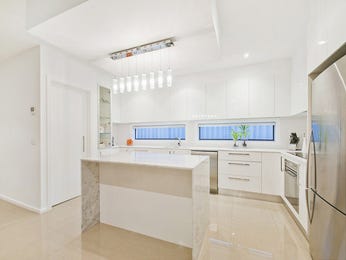 L-shaped kitchen designs with island bench