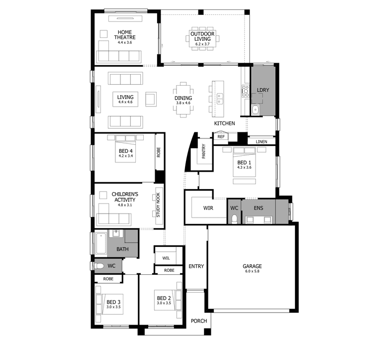 Atrium 31 Home Design House Plan By Mojo Homes