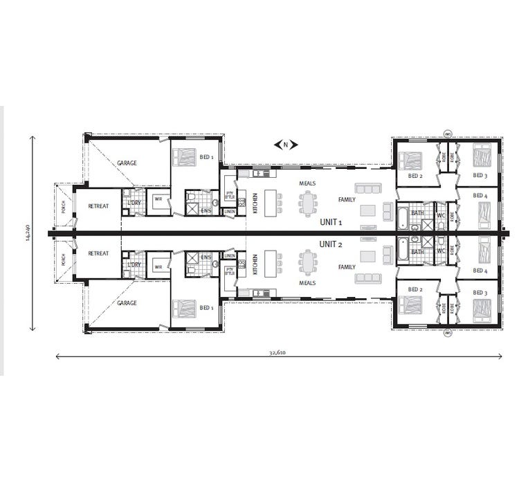 Bellagio Dual Occupancy Home Design House Plan By G J Gardner Homes